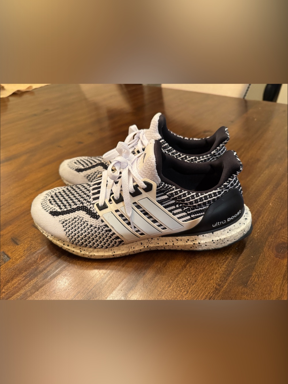 Men’s White and Black Adidas Ultra Boost size 11